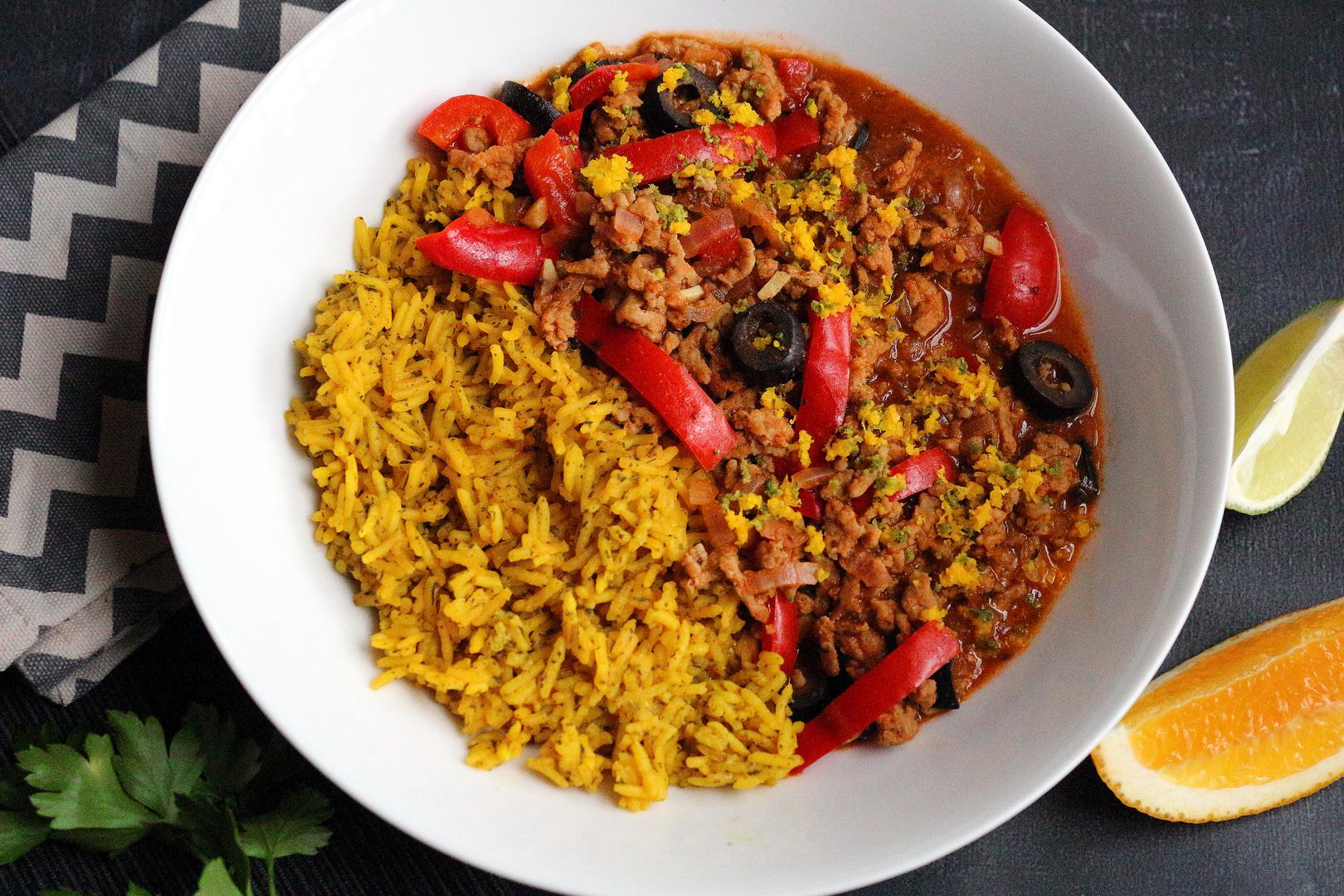 Cuban Pork And Black Olive Stew With Orange And Lime Sauce - 