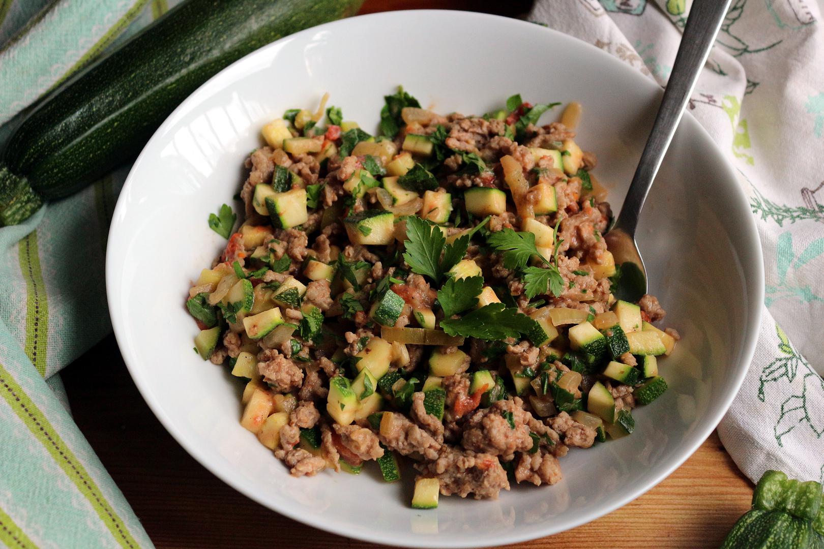 Pork With Courgettes - 