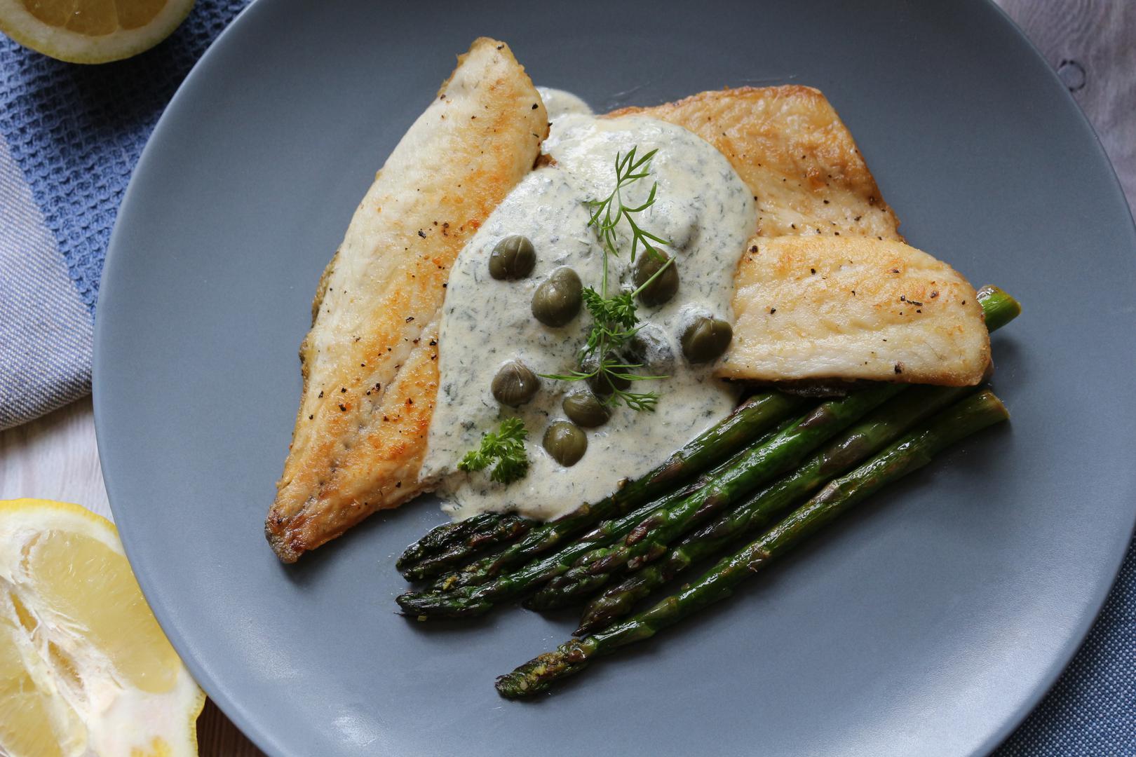 Sea Bream Fillets With Fresh Herb And Capers Sauce - 