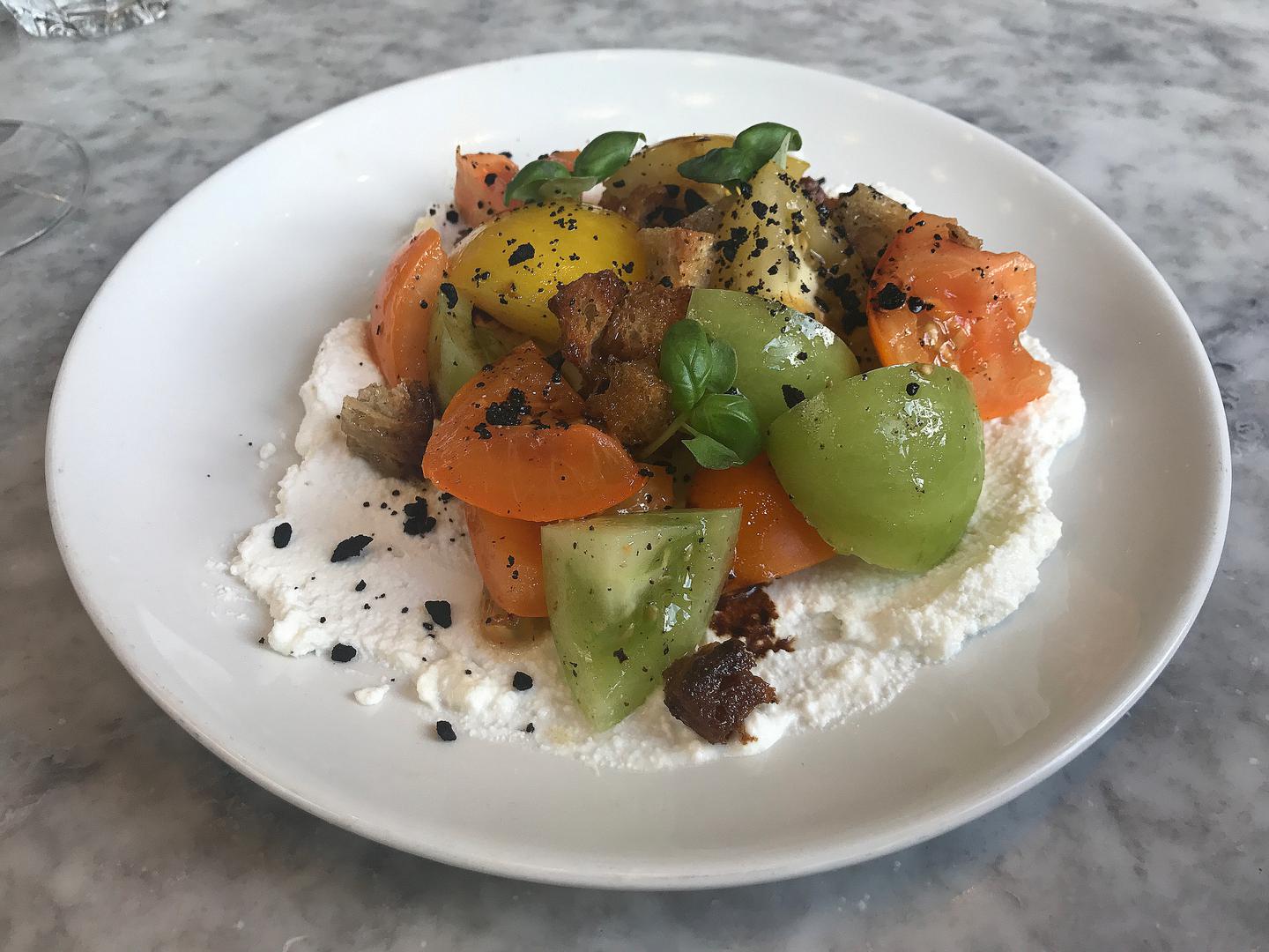 Ricotta, Mozzarella, Fresh Basil And Tomato Salad - 