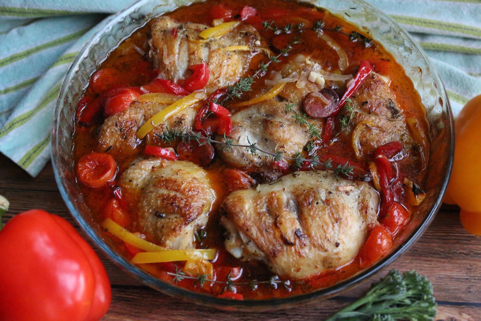 Chicken With Vegetables And Spicy Chorizo - 