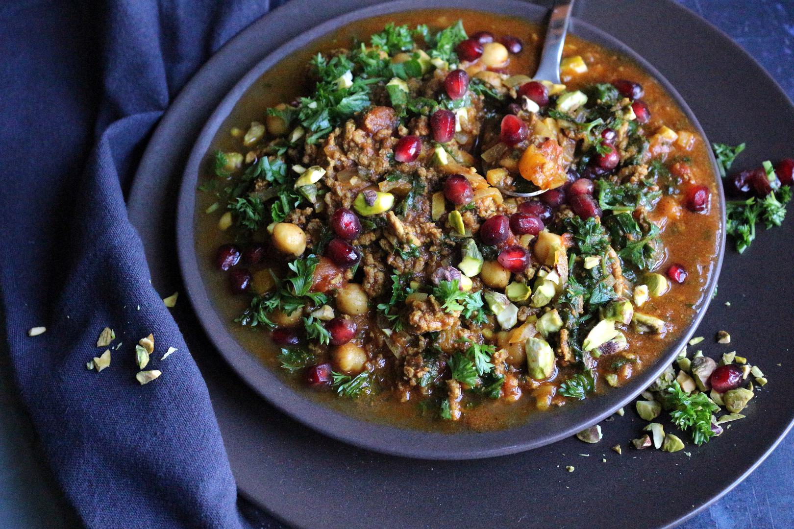 Morrocan Lamb Stew With Chickpeas - 